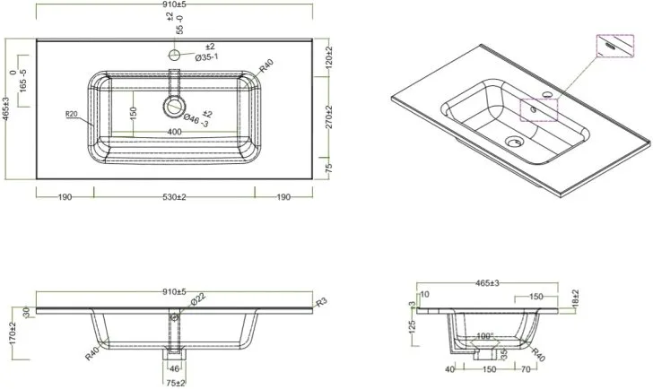 Мебельная раковина BelBagno BB900ETL Sancos — официальный сайт