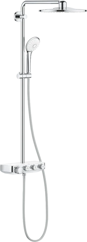 Душевая стойка Grohe Euphoria SmartControl 310 Duo 26507LS0, белая луна, с термостатом Sancos — официальный сайт