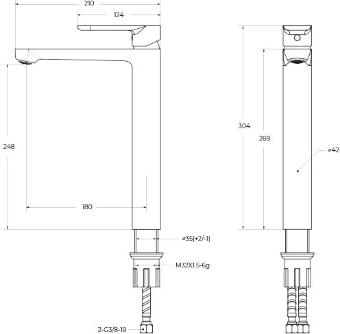 Смеситель Cezares Stylus STYLUS-LC-IN-W0 сатин Sancos — официальный сайт