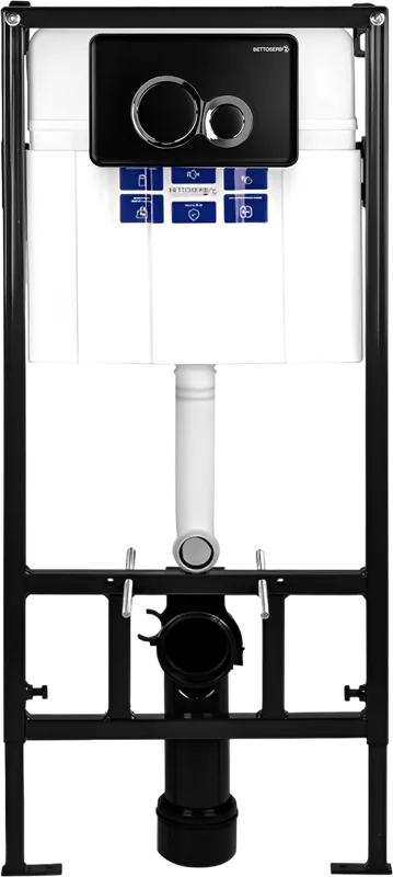 Кнопка смыва BETTOSERB Sava Fix Slim Jerez 40006461 черный матовый, хром глянец Sancos — официальный сайт