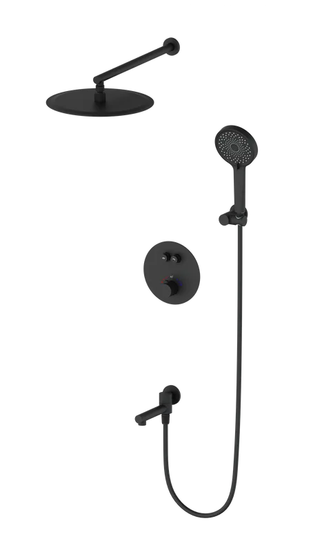Душевой комплект Wonzon & Woghand WW-88929010-MB, С ВНУТРЕННЕЙ ЧАСТЬЮ, матовый черный Sancos — официальный сайт