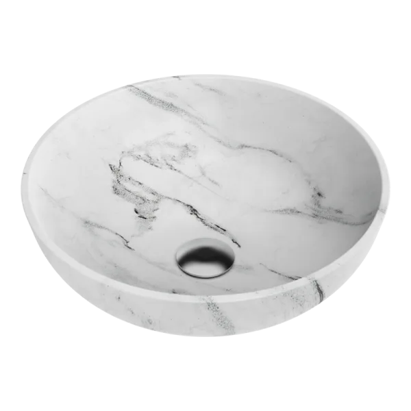 Накладная раковина Omoikiri Hitomi 41 WH Marble Sancos — Оригинал