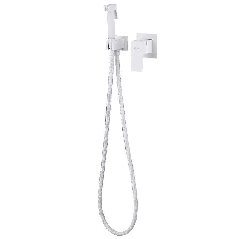 Гигиенический душ Abber Daheim AF8225W, со смесителем, С ВНУТРЕННЕЙ ЧАСТЬЮ, матовый белый Sancos — официальный сайт
