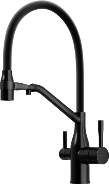 Смеситель для кухни Sancos Orta SC4008MB с гибким изливом, черный матовый