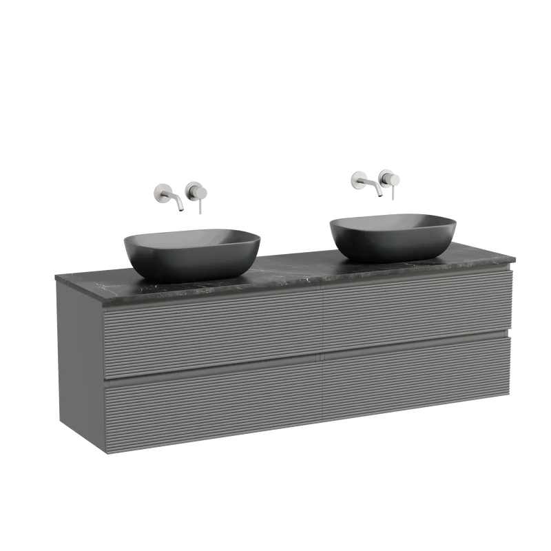 Тумба с раковиной Sancos Folk 160 grey soft, столешница черный мрамор TT160A1, раковина CN6009MB Sancos — официальный сайт