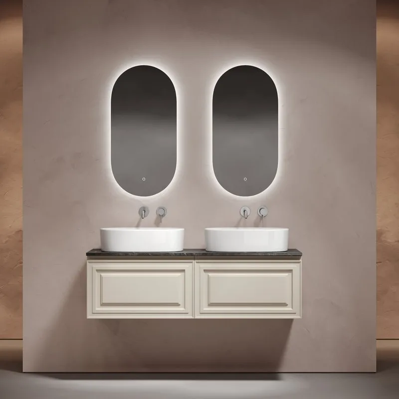 Тумба с раковиной Sancos Very 140 beige soft, столешница черный мрамор TT140A1, раковина CN6075 Sancos — официальный сайт