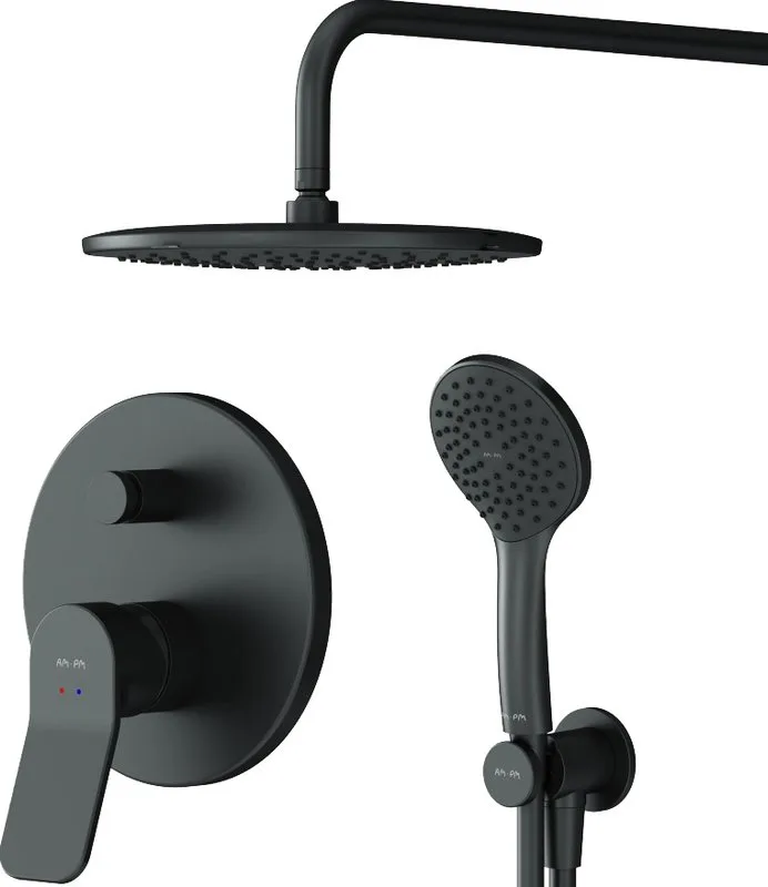 Душевой комплект AM.PM X-Joy FB85A1RH02, С ВНУТРЕННЕЙ ЧАСТЬЮ, для душа, чёрный Sancos — официальный сайт