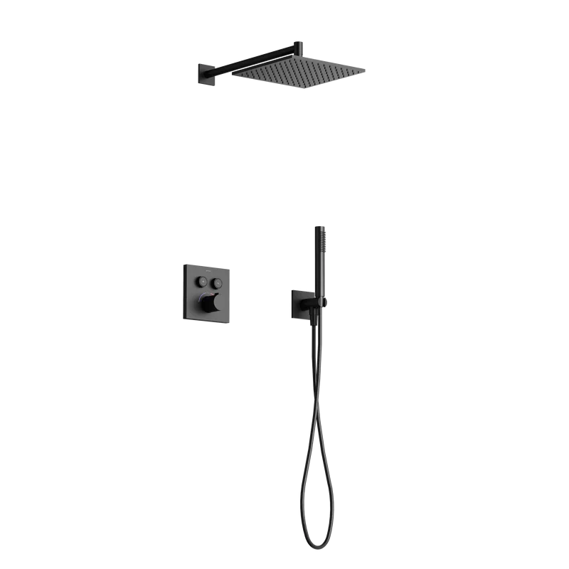 Душевой комплект Sancos Linn SC9022MB С ВНУТРЕННЕЙ ЧАСТЬЮ, черный матовый Sancos — официальный сайт