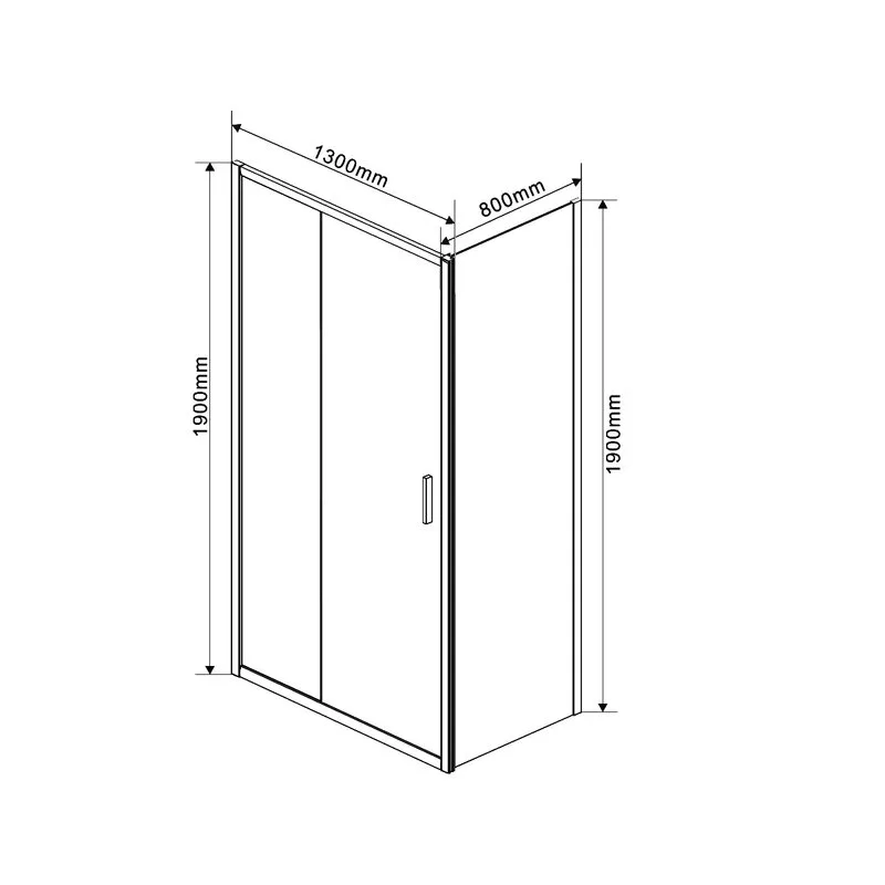 Душевой уголок Vincea Garda VSR-1G8013CLGM 130х80, профиль вороненая сталь, стекло прозрачное Sancos — официальный сайт