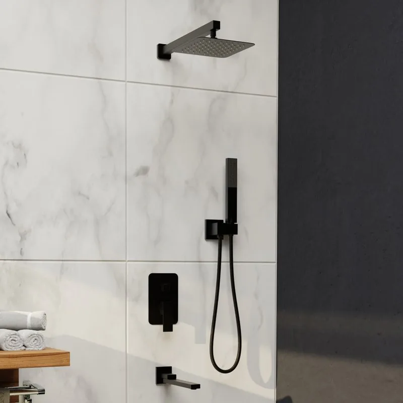 Душевой комплект RGW Shower Panels SP-56B, С ВНУТРЕННЕЙ ЧАСТЬЮ, черный Sancos — официальный сайт