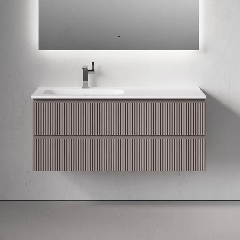 Тумба под раковину Sancos Snob R 120 подвесная Doha soft (пыльная роза), SNR120LSM Sancos — официальный сайт