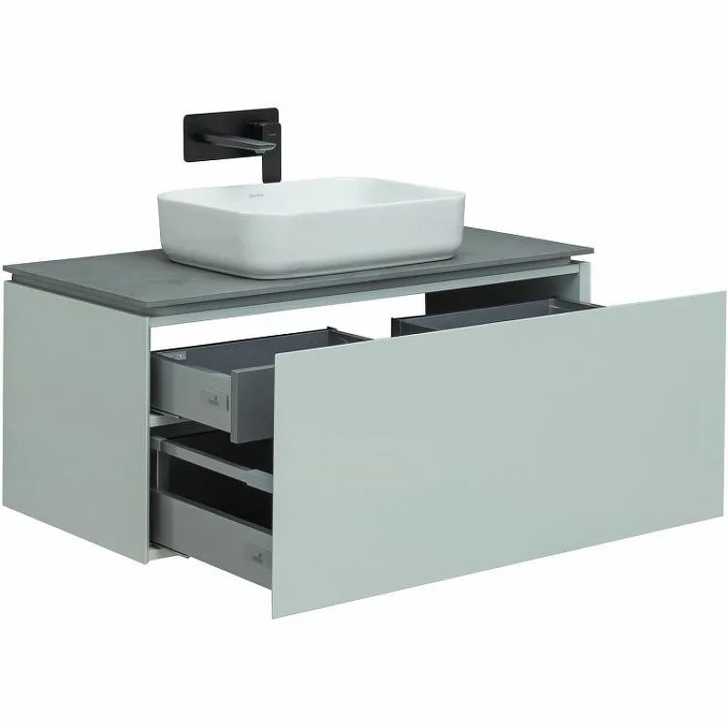 Тумба под раковину без столешницы Allen Brau Infinity 100 1+1, подвесная, папирус матовый Sancos — официальный сайт