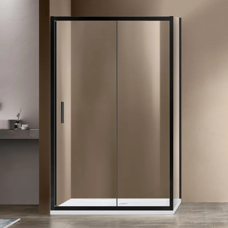 Душевой уголок Vincea Garda VSR-1G9015CLB 150x90 см, профиль черный, стекло прозрачное Sancos — официальный сайт