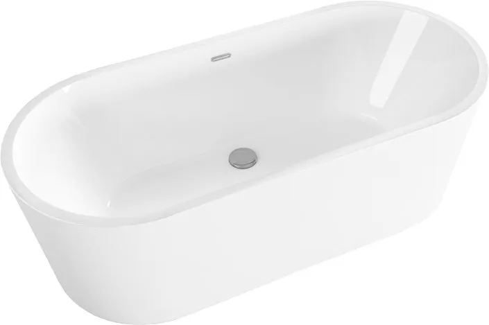 Акриловая ванна BelBagno BB109-177-80 без опоры 175x80 см, отдельностоящая, белая, овальная, со слив Sancos — официальный сайт