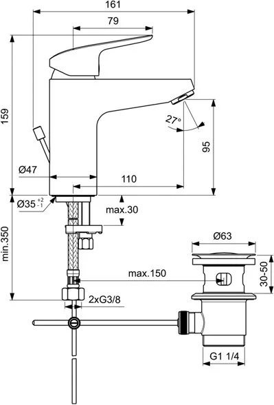 Смеситель для раковины Ideal Standard Ceraflex B1712AA Sancos — официальный сайт