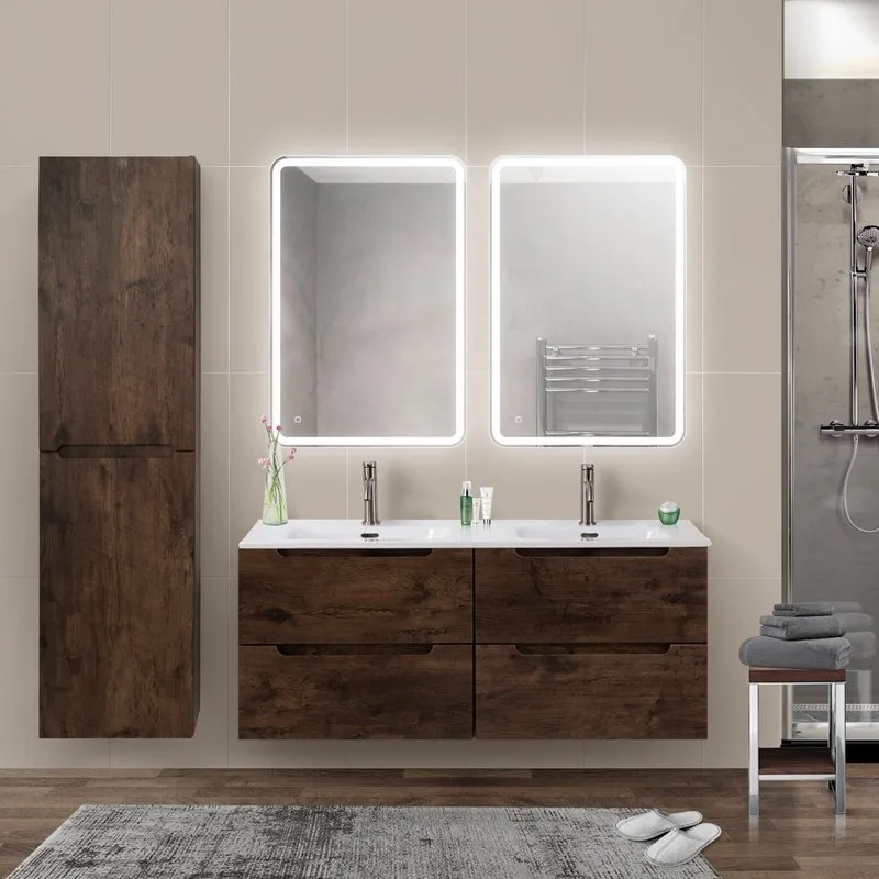Шкаф-пенал для ванной BelBagno Etna 40 R rovere moro Sancos — официальный сайт