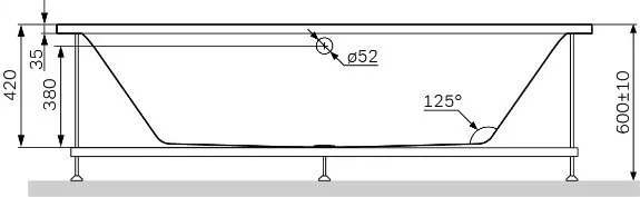 Каркас для ванны AM.PM Inspire V2.0 W52A-170-075W-R Sancos — официальный сайт