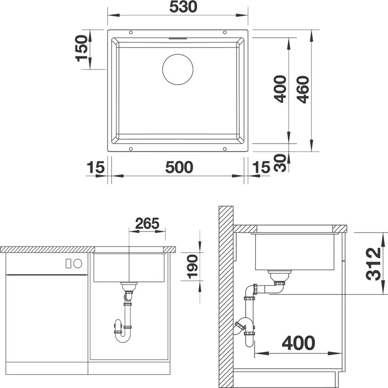 Мойка кухонная Blanco Etagon 500-U 522231 белая Sancos — официальный сайт
