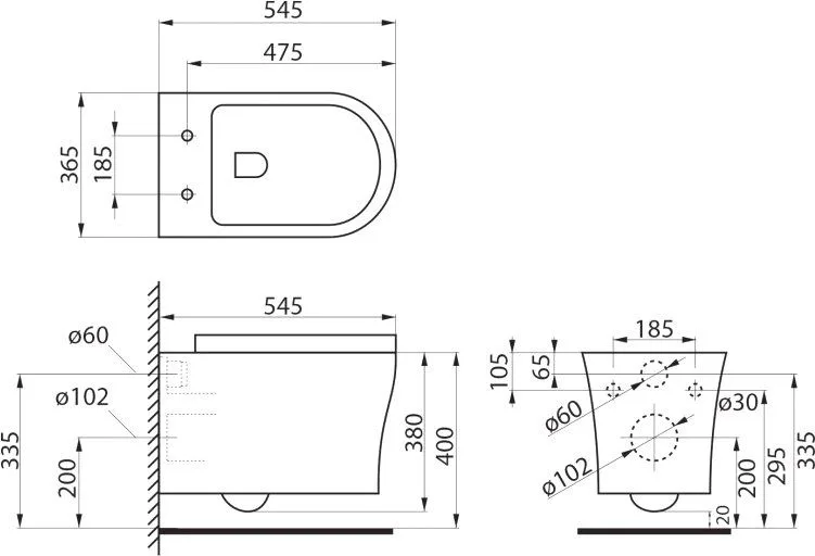 Чаша для унитаза подвесного BelBagno Ancona BB1224CHR-SM Sancos — официальный сайт