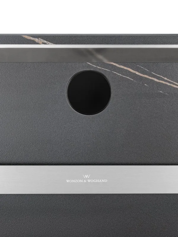 Полотенцесушитель электрический Wonzon & Woghand WW-A504-BR черный мрамор, брашированный никель Sancos — официальный сайт