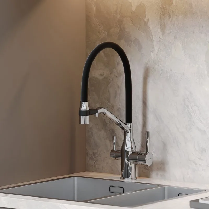 Смеситель для кухни Sancos Orta SC4008CH с гибким изливом, хром Sancos — официальный сайт