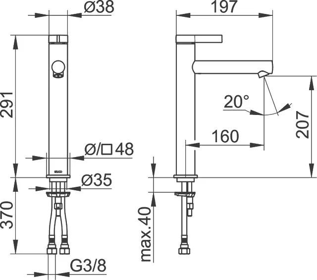 Смеситель для раковины Keuco IXMO 59510011100 Sancos — официальный сайт