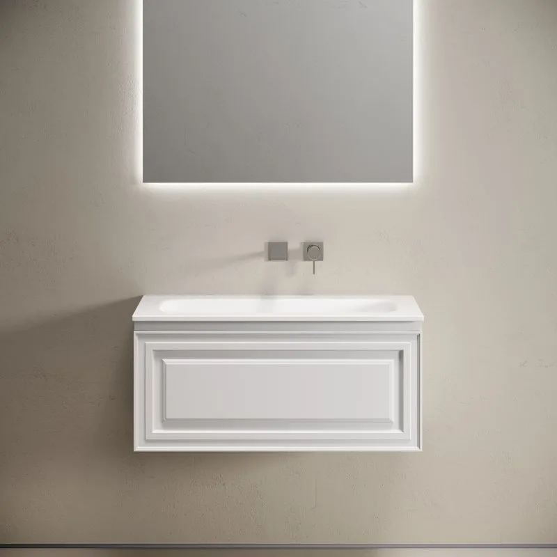 Тумба с раковиной Sancos Very 90 подвесная, bianco, раковина СN7019wx Sancos — официальный сайт