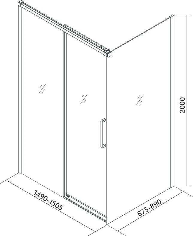 Душевой уголок Veconi Premium Trento PTC-SP-40B 150x90, профиль черный матовый, стекло прозрачное Sancos — официальный сайт