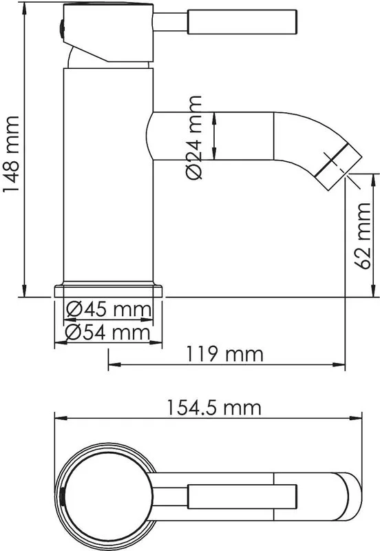 Смеситель для раковины Wasserkraft Wern 4205 никель Sancos — официальный сайт