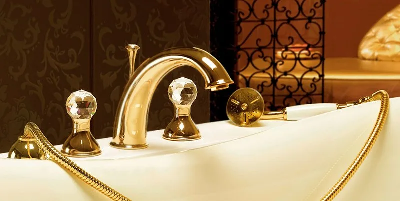 Смеситель на борт ванны Webert Karenina Karenina KA730101010, золото Sancos — официальный сайт