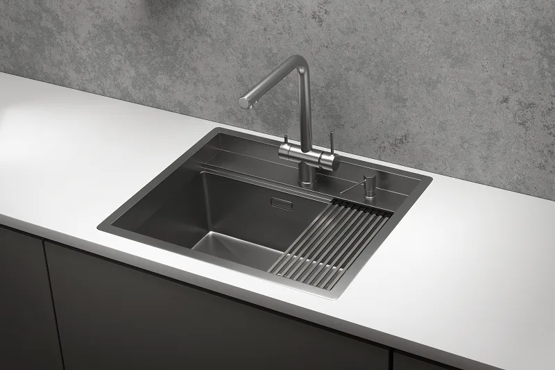 Мойка кухонная Granula Kitchen Space 6051, сталь сатин Sancos — официальный сайт