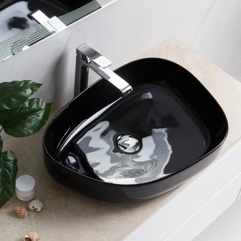 Накладная раковина BelBagno BB1435-NERO Sancos — официальный сайт