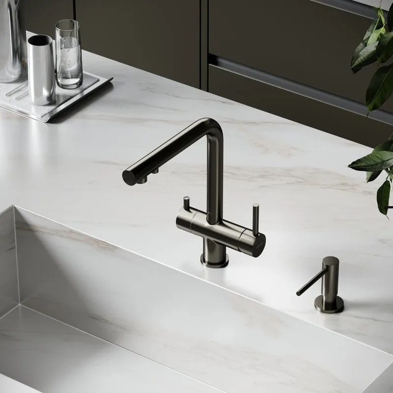 Смеситель для кухни Sancos Foster SC4014GG под фильтр, вороненая сталь Sancos — официальный сайт