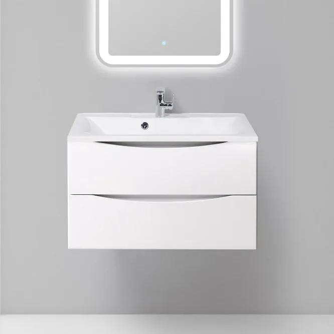 Тумба под раковину без столешницы BelBagno Marino 80 bianco lucido, подвесная Sancos — официальный сайт