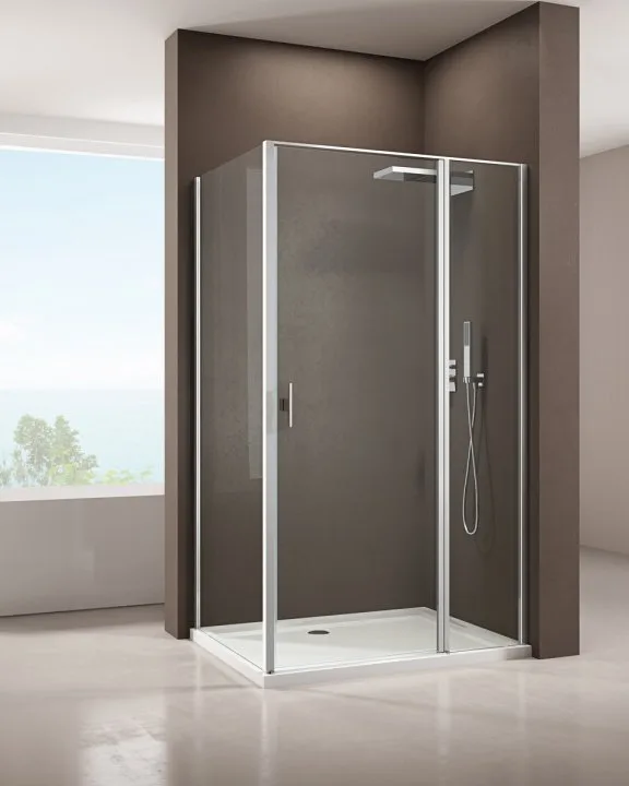 Душевой уголок Allen Brau Priority 100x90, профиль хром, стекло прозрачное Sancos — официальный сайт