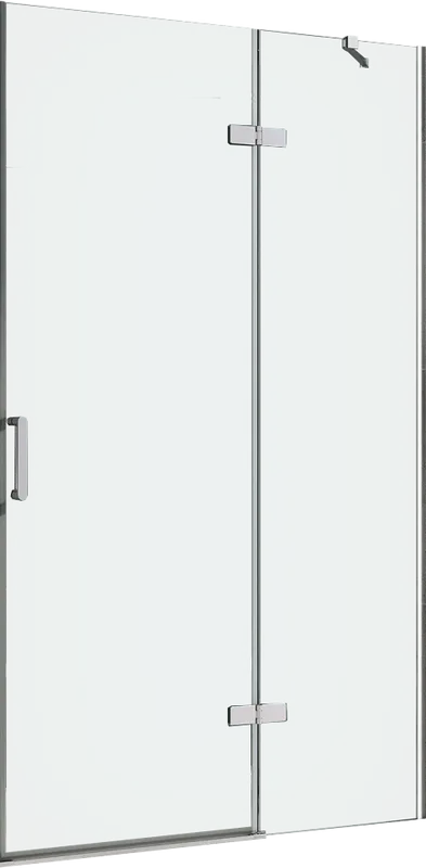 Душевая дверь в нишу Abber Zart AG08110 110 см, профиль хром, стекло прозрачное Sancos — официальный сайт