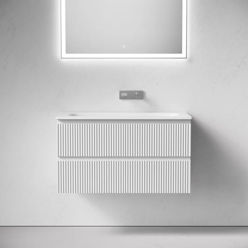 Тумба с раковиной Sancos Snob R 90 подвесная, bianco, раковина СN7019wx Sancos — официальный сайт