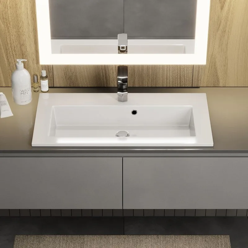 Раковина Uperwood Aurora 70 см, глянцевая белая Sancos — официальный сайт
