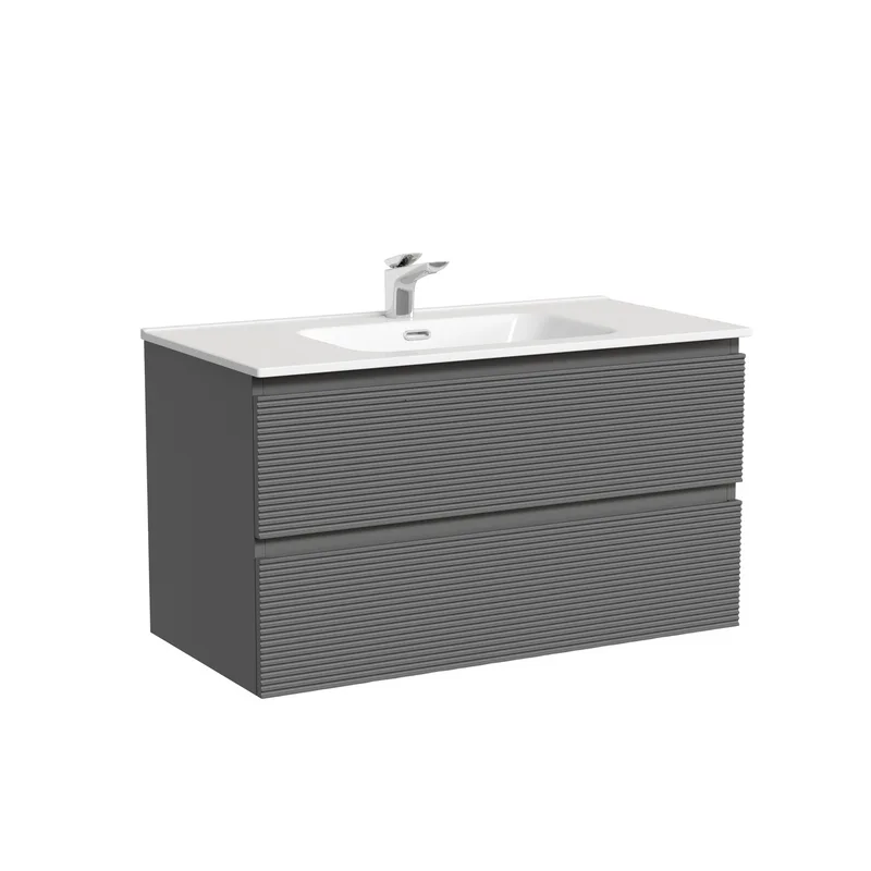Тумба с раковиной Sancos Folk 90 grey soft, раковина CN7002 Sancos — официальный сайт