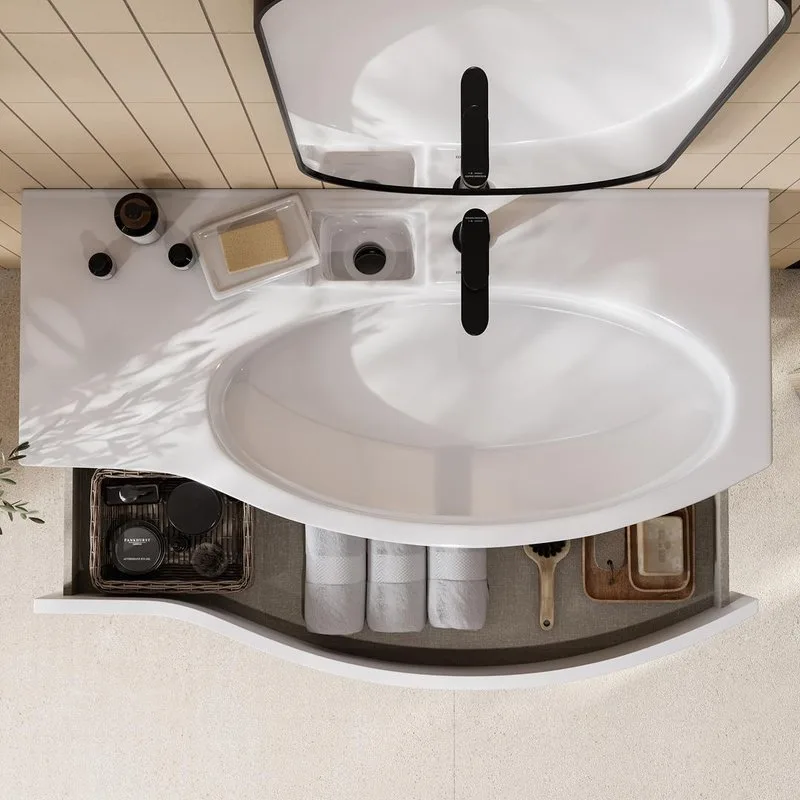 Мебельная раковина KERAMA MARAZZI Riva 100 R, глянцевая белая Sancos — официальный сайт
