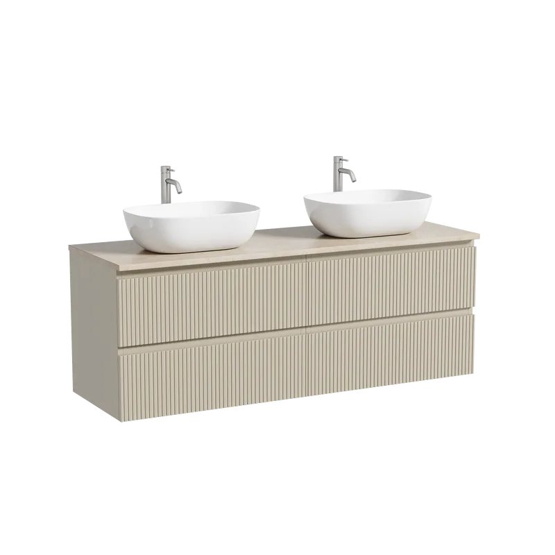 Тумба с раковиной Sancos Snob T 140 beige soft, столешница бежевая TT140A2X, раковина CN6009 Sancos — официальный сайт