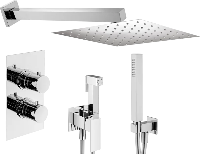 Комплект для ванной Plumberia Selection Tag KITZTGT18QCR С ВНУТРЕННЕЙ ЧАСТЬЮ, хром Sancos — официальный сайт