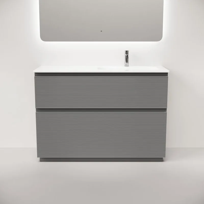 Тумба под раковину Sancos Folk Floor 120 напольная правая Ergraut soft (мягкий серый), FL120FRES Sancos — официальный сайт