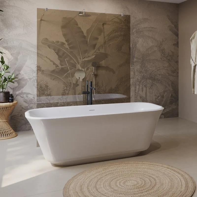 Акриловая ванна BelBagno Due BB702 170x80 см, отдельностоящая, белая, на ножках, со сливом-переливом Sancos — официальный сайт