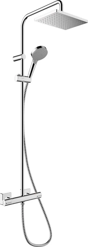 Душевая стойка Hansgrohe Vernis Shape 26319000, Showerpipe 230 1jet Green с термостатом, хром Sancos — официальный сайт