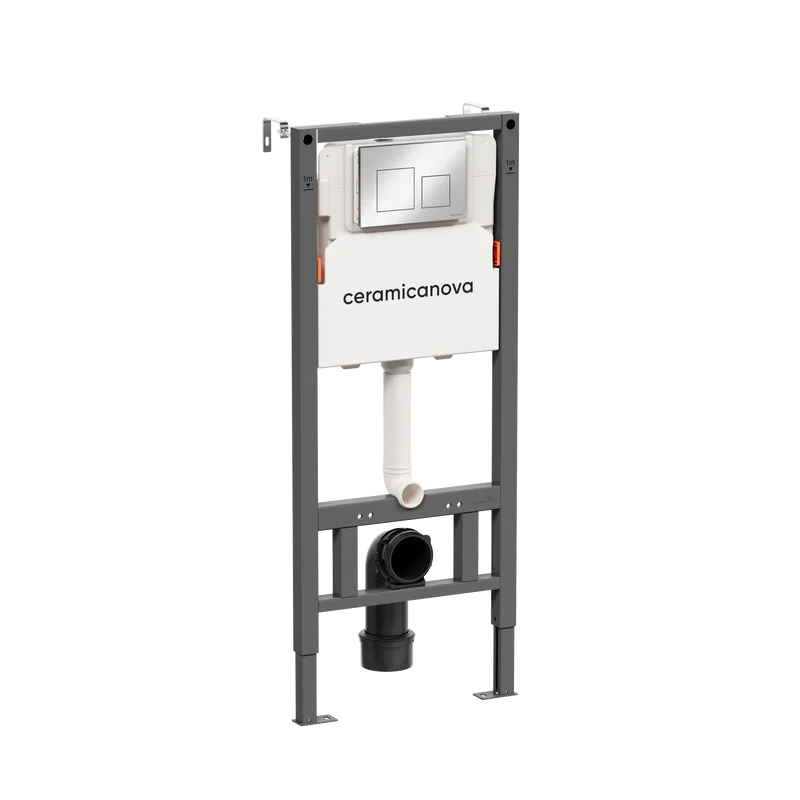 Система инсталляции для унитазов Ceramicanova Balance CN121002CH, кнопка Square глянцевый хром Sancos — официальный сайт