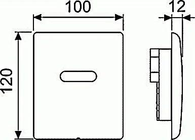 Кнопка смыва TECE Planus Urinal 6 V-Batterie 9242356 белая Sancos — официальный сайт
