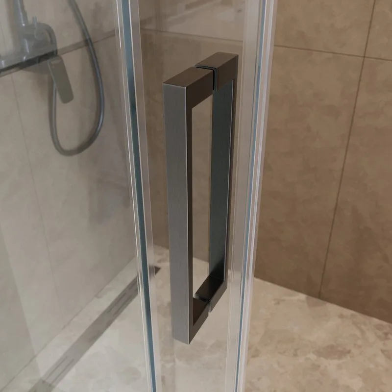 Душевой уголок BelBagno Soft Close-1 A-1-100-C-GM профиль оружейная сталь Sancos — официальный сайт