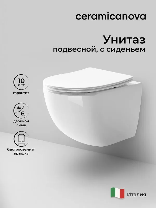 Унитаз подвесной Ceramicanova Forma CN3009 Sancos — официальный сайт