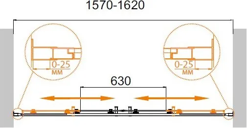 Душевая дверь в нишу Cezares Molveno BF 2 160 C Cr IV Sancos — официальный сайт